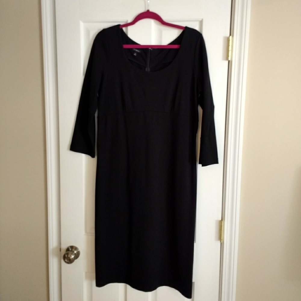 Talbots Black Sheath Dress, Size 12